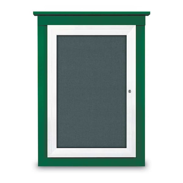 Sliding Glass Enclosed Letterboard, 96"x3, UV9013ACS-BLACK-BARBLU